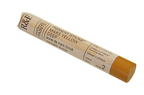 R and F Handmade Paints 2121 Oil Pigment Stick 38ml Mars Yellow Deep