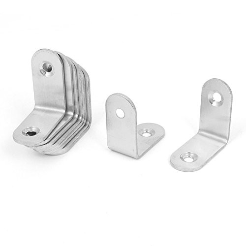 Aexit 30mmx30mm L Shelf Brackets  and  Supports Shape 90 Degree Shelf Corner Brace Repair Right Angle Brackets Bracket 10pcs