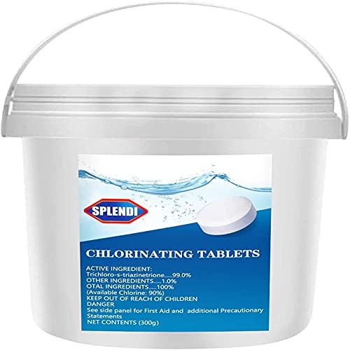 CDFVF Swimming Pool Chlorinating Tablets- 300Pcs Chlorine Tabs for Pool-Chlorine Tablets Pool Spa Hot Tub-Pool
