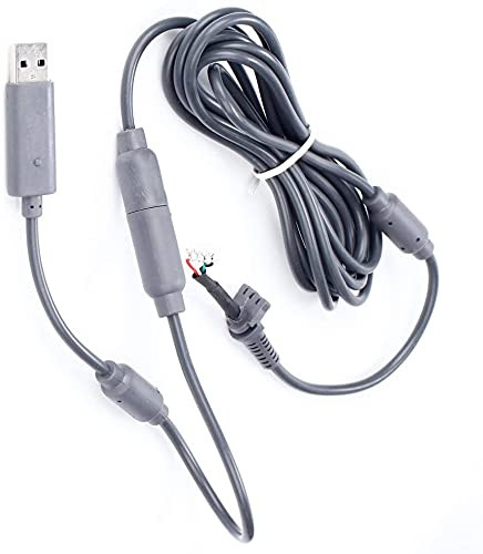 Jayamer USB 4Pin Converter Line Cord Cable  Plus  Breakaway Adapter for Xbox 360 Wired Controller Replacement -Gray-
