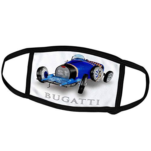 3dRose Boehm Digital Paint Automobile - Classic Bugatti Racing Car - Face Covers -fc-58801-3-