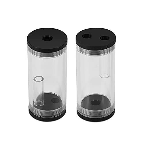 Water Cooling Reservoir- Water Cooling Reservoir Computer Water Cooling System Water Cooling Can Acrylic Cooling Water Container with Bracket Transparent Cylinder Water Cooling Reservoir