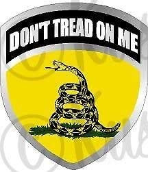 Don't Tread Gadsden Flag Shield Decal Badge Car Motorcycle Vinyl 3M Reflective Sticker