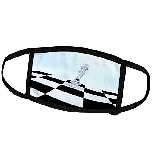 3dRose Chess King Glass Concept Chessboard Board Piece Abstract Tilted. - Face Covers -fc-155093-1-