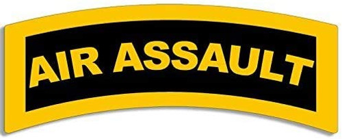 Yellow AIR Assault Tab Shaped 3M Reflective Sticker- Army Military