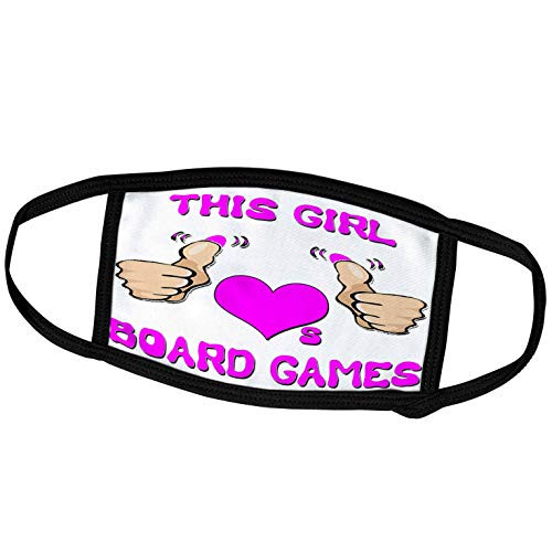 3dRose This Girl Loves Board Games - Face Covers -fc-185604-3-