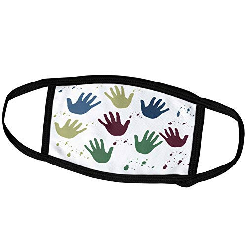 3dRose PS Art - Paint and Hand Prints - Face Covers -fc-192839-1-