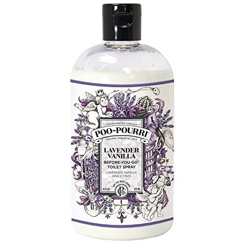 Poo-Pourri Before-You-Go Toilet Spray 16-Ounce Refill Bottle, Lavender Vanilla