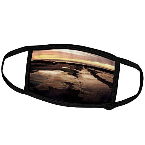 3dRose California- San Diego- Sunset Reflecting in Tide Pool. - Face Covers -fc-229991-1- 3dRose California- San Diego- Sunset Reflecting in Tide Pool. - Face Covers -fc-229991-1-