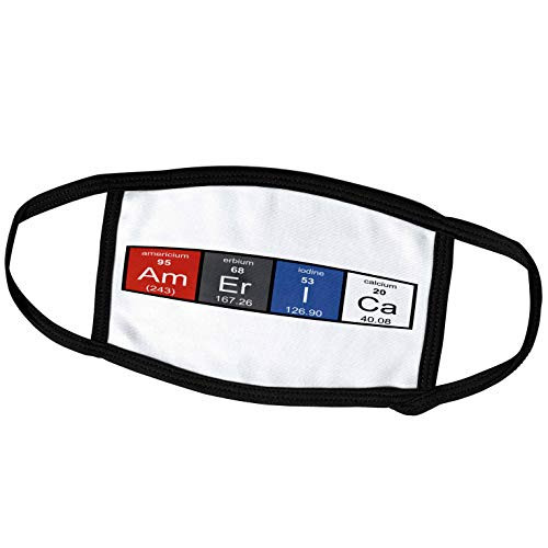 3dRose America in Elements from Periodic Table - Chemistry Chemical. - Face Covers -fc-233058-1-
