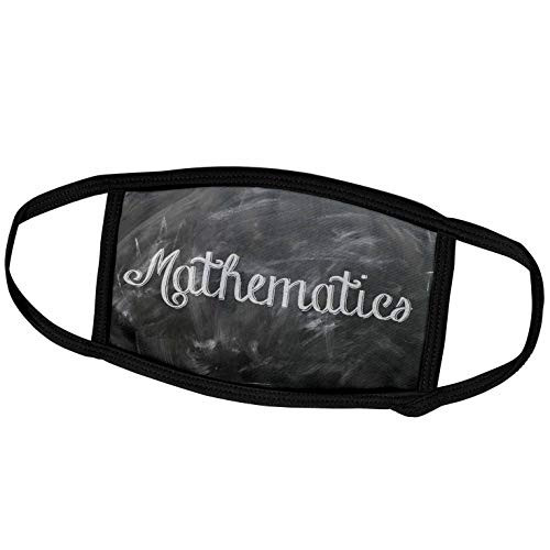 3dRose Image of Chalky Blackboard with Word Mathematics - Face Covers -fc-234296-3-