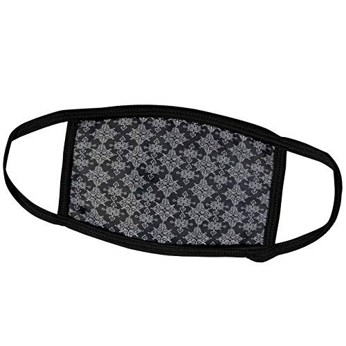 3dRose Chic Damask On A Chalkboard Background - Face Covers -fc-239993-1-