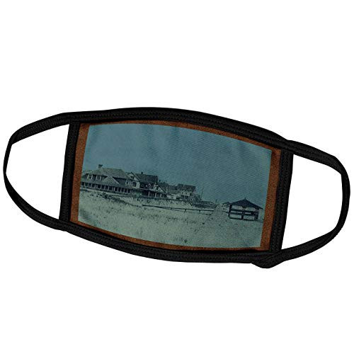 3dRose Vintage 1903 Bethany Beach Boardwalk - Face Covers -fc-26307-3-