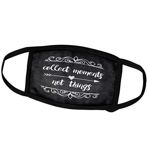 3dRose Chalkboard Typography Sign with Hand Lettering Quote Collect. - Face Covers -fc-264715-1-