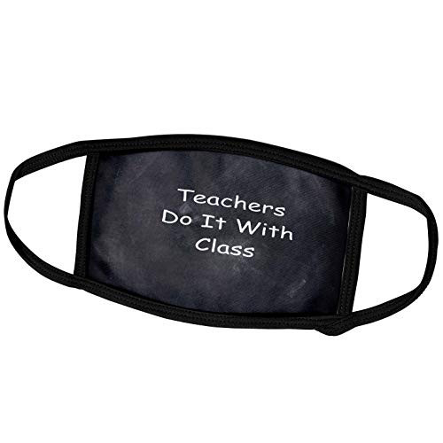 3dRose Teachers Do It with Class Teacher Gift Idea Chalkboard Design - Face Covers -fc-269216-1-