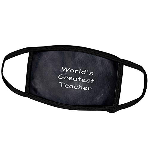 3dRose Worlds Greatest Teacher Gift Idea Appreciation Chalkboard Design - Face Covers -fc-269223-1-