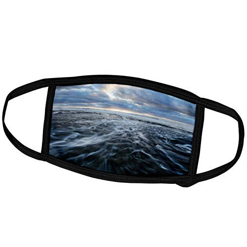 3dRose USA- California- La Jolla. Sunset Over Beach and Tide Pools. - Face Covers -fc-278500-1- 3dRose USA- California- La Jolla. Sunset Over Beach and Tide Pools. - Face Covers -fc-278500-1-
