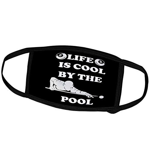 3dRose Billiard Snooker Design with Life is Cool by The Pool - Face Covers -fc-296580-1-
