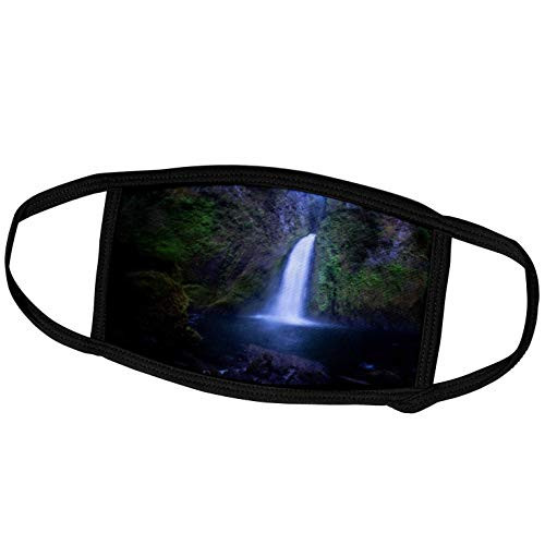 3dRose Waterfall Flows into Pool of Blue Water - Face Covers -fc-298246-1-