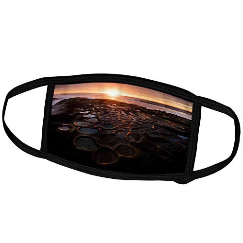3dRose USA- California- La Jolla. Sunset Over Tide Pools. - Face Covers -fc-314639-1- 3dRose USA- California- La Jolla. Sunset Over Tide Pools. - Face Covers -fc-314639-1-