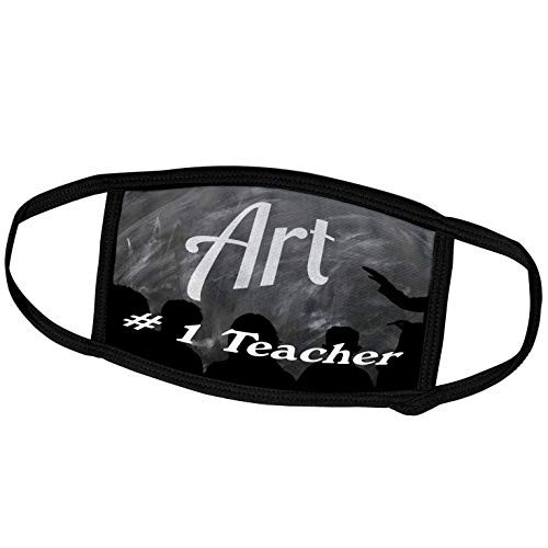 3dRose Lens Art by Florene - Image of Art Number 1 Teacher On Blackboard - Face Covers -fc-316555-1-