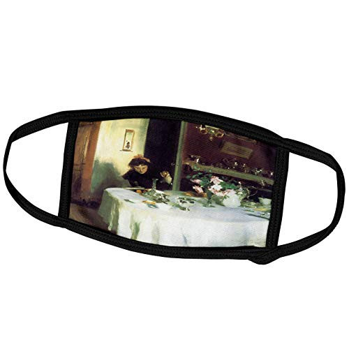 3dRose BLN Impressionist Fine Art Collection - The Breakfast Table by John Singer Sargent - Face Masks -fm-127362-3-