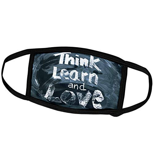 3dRose Spiritual Awakenings-School - Chalkboard with Words of Wisdom for Motivation a Great Gift - Face Masks -fm-218771-3-