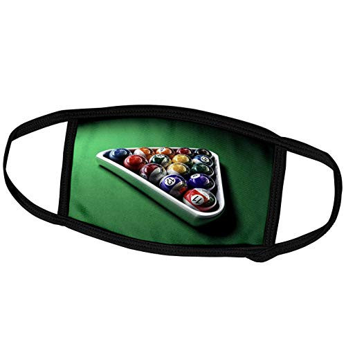 3dRose Florene - Sports - Image of Ballard Balls On Pool Table - Face Masks -fm-224304-3-