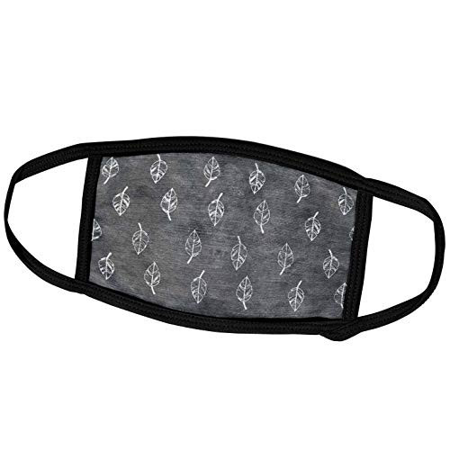 3dRose Anne Marie Baugh - Patterns - Leaf Chalkboard Pattern - Face Masks -fm-263623-2- 3dRose Anne Marie Baugh - Patterns - Leaf Chalkboard Pattern - Face Masks -fm-263623-2-
