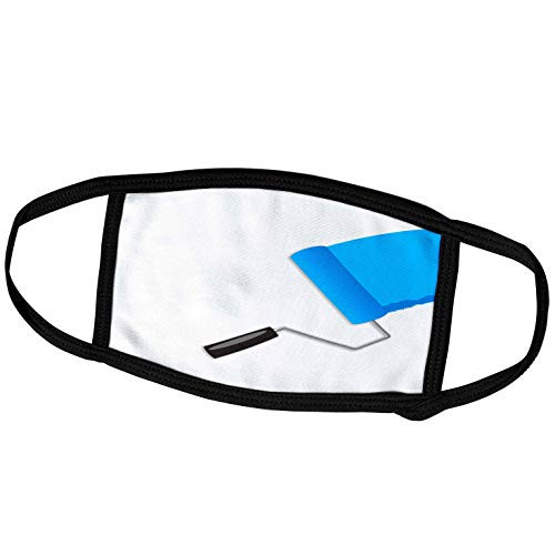 3dRose Alexis Design - Colors - Seven Colors of Rainbow - Blue Paint Roller on White. Add Your Text - Face Masks -fm-273914-3- 3dRose Alexis Design - Colors - Seven Colors of Rainbow - Blue Paint Roller on White. Add Your Text - Face Masks -fm-273914-3-