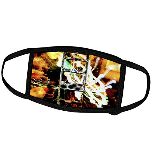3dRose Jos Fauxtographee Abstract - Light Painting with a Beveled Ladder in Front - Face Masks -fm-39800-2-
