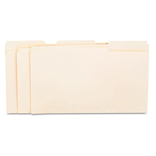 File Folders Manila- Universal 15113 File Folders- 1/3 Cut Assorted- One-Ply Top Tab- Legal- Manila- 100/Box