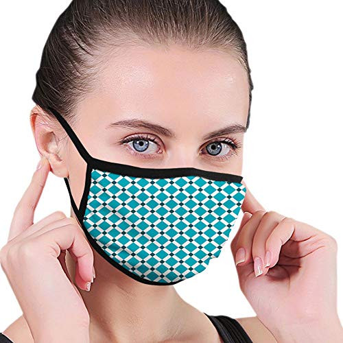 Activated carbon mask-Diagonal Check Classical Pattern Intersecting Lines Rhombus-Printed Facial decorations for man and woman