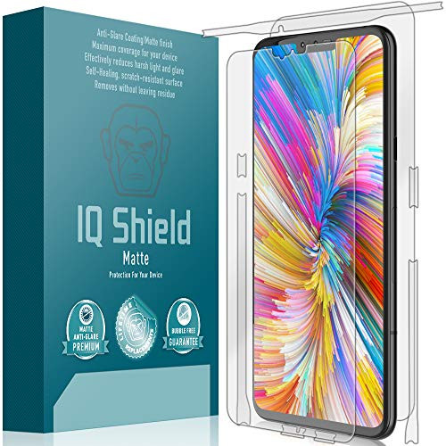 IQ Shield Matte Full Body Skin Compatible with LG V40 ThinQ  Plus  Anti-Glare -Full Coverage- Screen Protector and Anti-Bubble Film