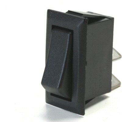 Black 20 Amp Momentary On/Off/Momentary On Rectangular Rocker Switch With Tab Terminals