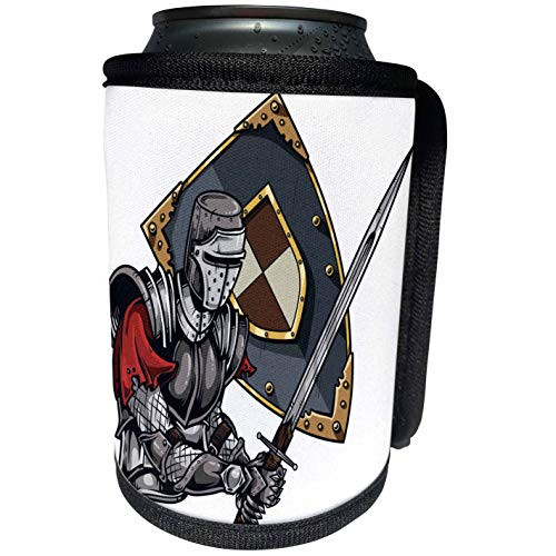3dRose TNMGraphics Knightly - Noble Knight With Shield and Sword - Can Cooler Bottle Wrap -cc-212945-1-