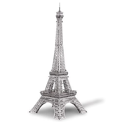 Piececool 3D Metal Model Kits-Eiffel Tower-Famous Landmarks Architecture Model Kit-DIY 3D Metal Puzzle for Adults-Great Gift idea-43 Pcs