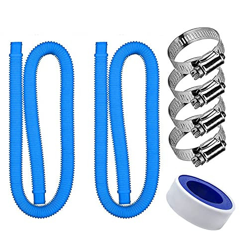 Swimming Pool Replacement Hose- Pool Hose for Above Ground Pools- 1.25" Diameter 59 Inch Long Swimming Pool Filter Pump Replacement Hose Pool Pump Accessory -Blue- 3PC- Swimming Pool Replacement Hose- Pool Hose for Above Ground Pools- 1.25" Diameter 59 Inch Long Swimming Pool Filter Pump Replacement Hose Pool Pump Accessory -Blue- 3PC-