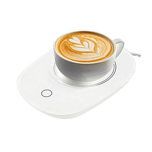 Smart Coffee Warmer- Coffee Mug Warmer with Auto Shut Off- Electric Heated Beverage Warmer Cocoa Tea Water Milk Warmer for Cups and Mugs- 110V Coffee Mug Warmer and Cup Warmer for Office Desk Use