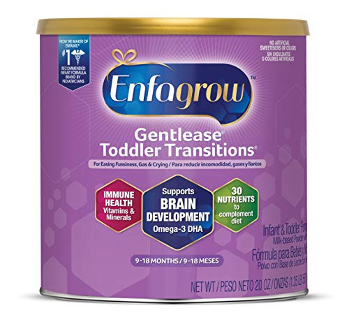 Enfagrow Gentlease Toddler Transitions Gentle Baby Formula Milk Powder- For Easing Gas and Crying- Omega-3 DHA- Iron- Vitamins and Minerals- 20 Oz Can Enfagrow Gentlease Toddler Transitions Gentle Baby Formula Milk Powder- For Easing Gas and Crying- Omega-3 DHA- Iron- Vitamins and Minerals- 20 Oz Can