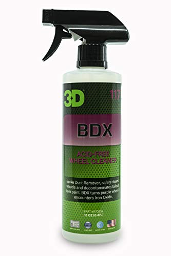 3D BDX - Wheel  and  Rim Cleaner - Cleans Dirt- Grime- Brake Dust- Road Film - Dust  and  Rust Remover Erodes Iron Particles- Oxidation  and  Fallout - Like New Restoration  and  Shine 16oz.
