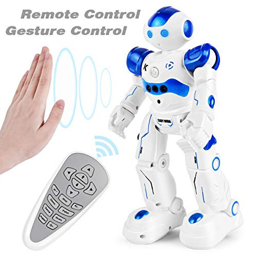 Rainbrace RC Robot Toys Gesture Sensing,Kids Robots Gift Intelligent Programmable,Boys Remote Control Robot Walking Dancing Singing (Blue)
