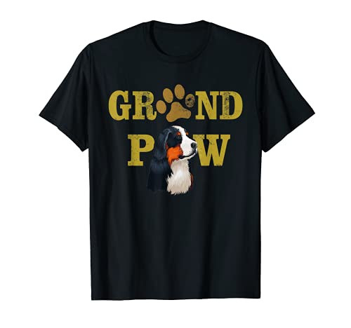 Dogs 365 Bernese Mountain Paw Grandpaw Grandpa Dog Lover T-Shirt