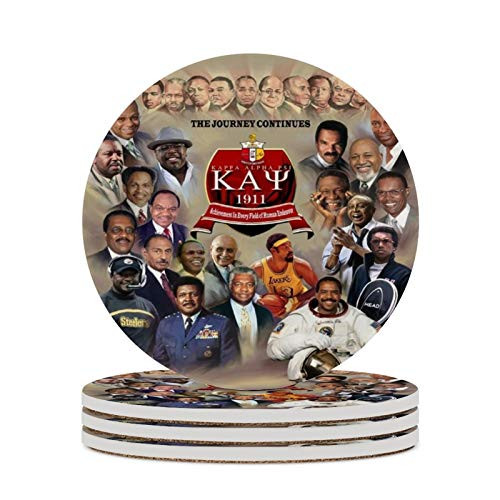Round Ceramic Stone Coaster Set of 4 Kappa-Alpha-Psi Round Coaster Drink Absorption Coaster with Cork Base -3.9 inches- Round Ceramic Stone Coaster Set of 4 Kappa-Alpha-Psi Round Coaster Drink Absorption Coaster with Cork Base -3.9 inches-
