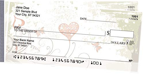 Grunge Hearts Side Tear Personal Checks Grunge Hearts Side Tear Personal Checks