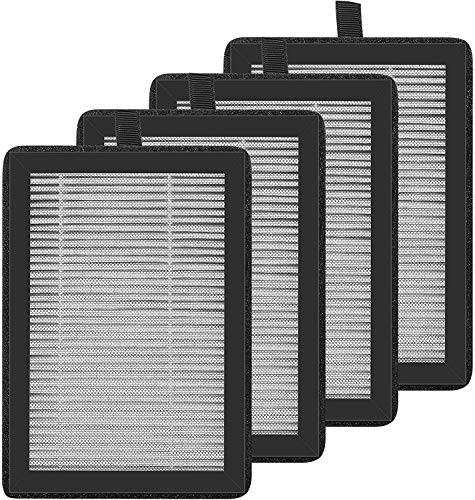 4 Pack LV-H128-RF True 3-in-1 HEPA Filter Replacement Compatible with LEVOIT LV-H128 Air Purifier- True HEPA Filters and Activated Carbon Filters