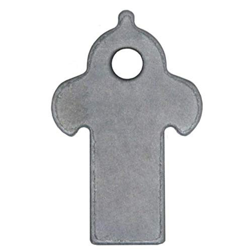 1 Pcs 3-1/4" x 2-1/8" x 3/8" Weld On Flat Steel Tab Decorative Acorn Shaped with Side Tab - AA56DL