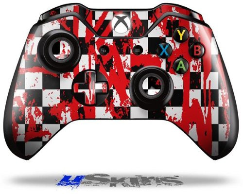 Checkerboard Splatter - Decal Style Skin fits Original Microsoft XBOX One Wireless Controller -CONTROLLER NOT INCLUDED-