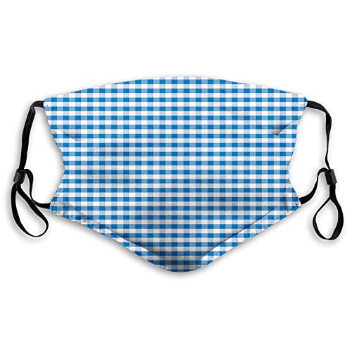 Fillter Face Cloth for Unisex Adult Monochrome Gingham Checks Classical Country Culture Reusable Windproof Mouth Anti Dust Double Protection SIZE:?M? Fillter Face Cloth for Unisex Adult Monochrome Gingham Checks Classical Country Culture Reusable Windproof Mouth Anti Dust Double Protection SIZE:?M?