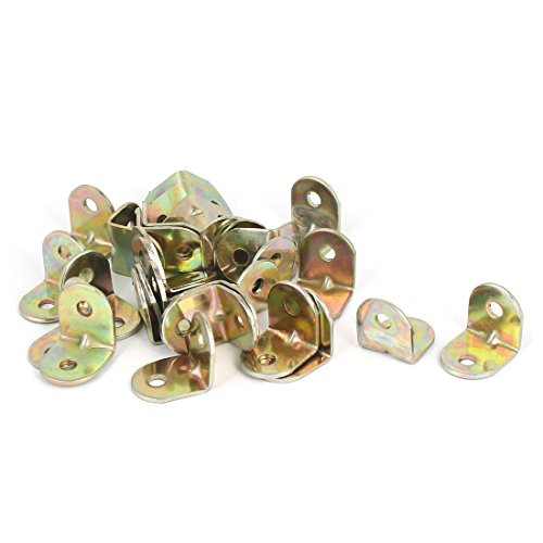 Aexit 20mm x Shelf Brackets  and  Supports 20mm x 2mm Metal Right Angle L Shaped Bracket Corner Braces Brackets 30 Pcs